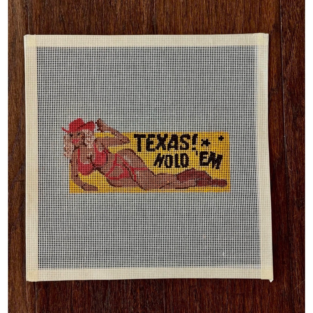 Texas Hold 'Em Needlepoint Canvas